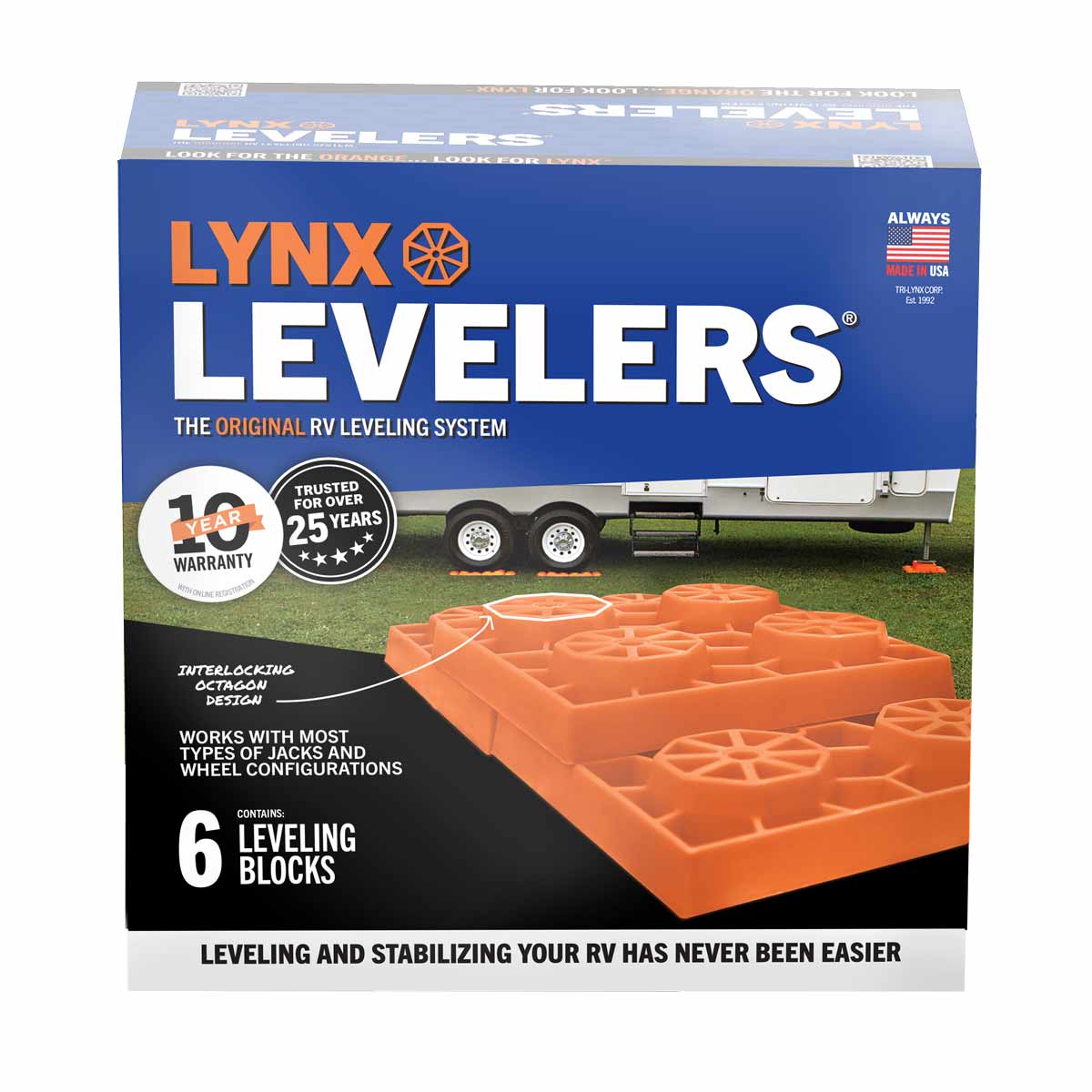 Lynx Rv Lynx Levelers 10 Pack | RV Leveling Blocks | RV Leveling System – Tri-Lynx