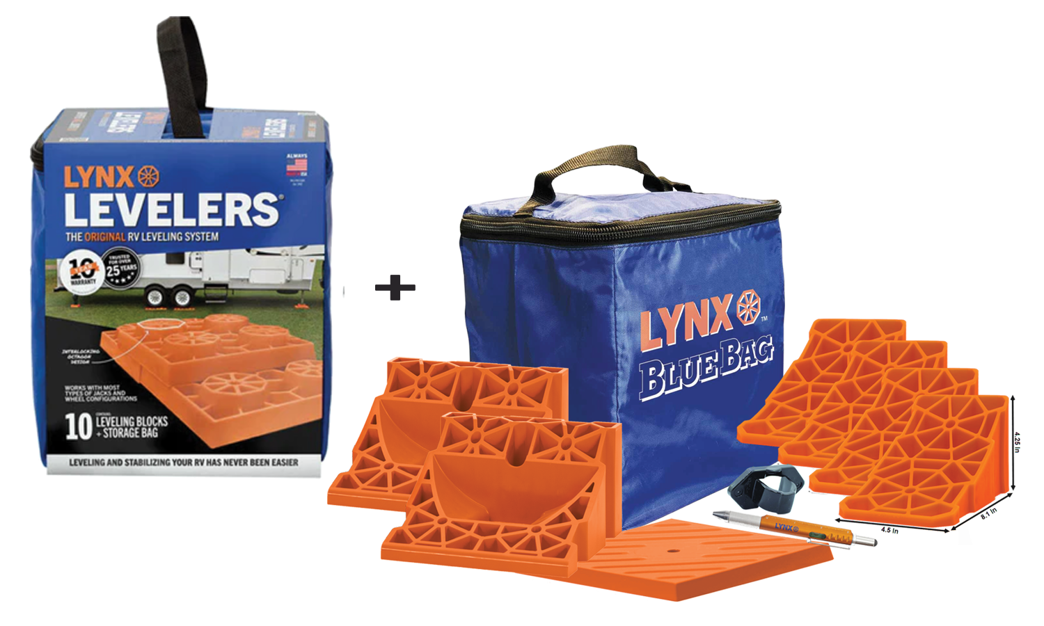 Interlocking Leveling Blocks Tri-Lynx Levelers 4-Pack - Interlocking RV ...