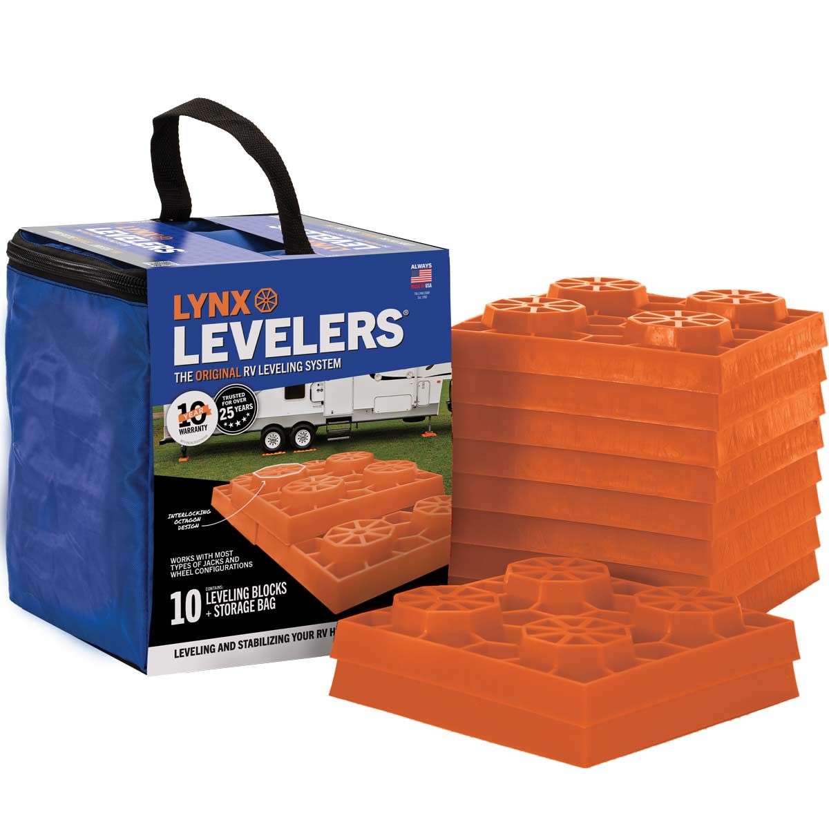 Lynx Levelers 10 Pack | RV Leveling Blocks | RV Leveling